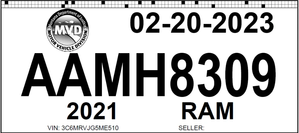 Just need a Temp Tag?